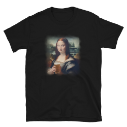 Koszulka piwosza - Mona Lisa z piwkiem